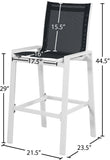 Nizuc Contemporary Outdoor Patio Barstools - Durable Aluminum Frame with Waterproof Mesh Design