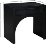 August Nightstand - Elegant Mid Century Design with Push-to-Open Drawer for Stylish Bedroom Storage