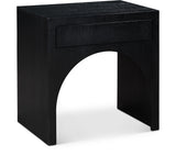 August Nightstand - Elegant Mid Century Design with Push-to-Open Drawer for Stylish Bedroom Storage