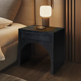 August Nightstand - Elegant Mid Century Design with Push-to-Open Drawer for Stylish Bedroom Storage