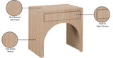 August Nightstand - Elegant Mid Century Design with Push-to-Open Drawer for Stylish Bedroom Storage