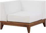 Rio Modular Corner Chair - Contemporary Acacia Wood Outdoor Seating with Waterproof Fabric Design