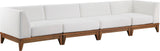 Rio Outdoor Modular Sofa with Sturdy Acacia Wood Frame and Waterproof Cushions for Stylish Relaxation