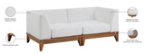 Rio Outdoor Modular Sofa with Sturdy Acacia Wood Frame and Waterproof Cushions for Stylish Relaxation