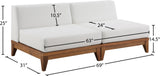 Rio Outdoor Modular Sofa with Sturdy Acacia Wood Frame and Waterproof Cushions for Stylish Relaxation