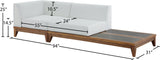 Rio Outdoor Modular Sofa with Sturdy Acacia Wood Frame and Waterproof Cushions for Stylish Relaxation
