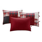 Cabin Plaid Coverlet Daybed Set, Red
