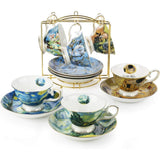 Van Gogh Bone China Cups & Saucers Set of 6