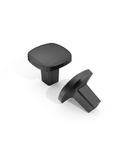 DESIGN3908 Matte Black Cabinet Knobs | 1" Round Zinc Drawer & Cupboard Handles
