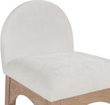 Waldorf Stool - Elegant Art Deco Chenille Fabric Counter Height Stool with Solid Ash Wood Design