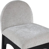 Waldorf Stool - Elegant Chenille Fabric Counter Height Stool with Solid Ash Wood and Black Finish