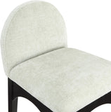 Waldorf Stool - Elegant Chenille Fabric Counter Height Stool with Solid Ash Wood and Black Finish
