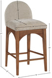 Waldorf Stool - Elegant Art Deco Design with Soft Chenille Upholstery and Solid Ash Wood Frame