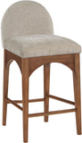 Waldorf Stool - Elegant Art Deco Design with Soft Chenille Upholstery and Solid Ash Wood Frame