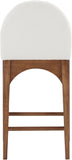 Waldorf Stool - Elegant Art Deco Design with Soft Chenille Upholstery and Solid Ash Wood Frame