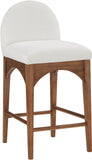 Waldorf Stool - Elegant Art Deco Design with Soft Chenille Upholstery and Solid Ash Wood Frame