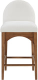 Waldorf Stool - Elegant Art Deco Design with Soft Chenille Upholstery and Solid Ash Wood Frame
