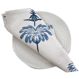 Set of 4 Tropical Garden Napkins – Indigo and Sky