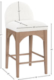 Waldorf Boucle Fabric Counter Stool – Elegant Solid Ash Wood Design for Cozy Dining Experiences