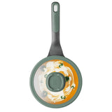 BergHOFF Forest Non-stick Cast Aluminum Saucepan 7", 2.1qt. With Glass Lid