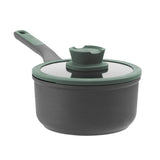 BergHOFF Forest Non-stick Cast Aluminum Saucepan 7", 2.1qt. With Glass Lid