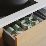 BergHOFF Balance Glass 2Pc Covered Grinder and Shaker Set, Recycled Material