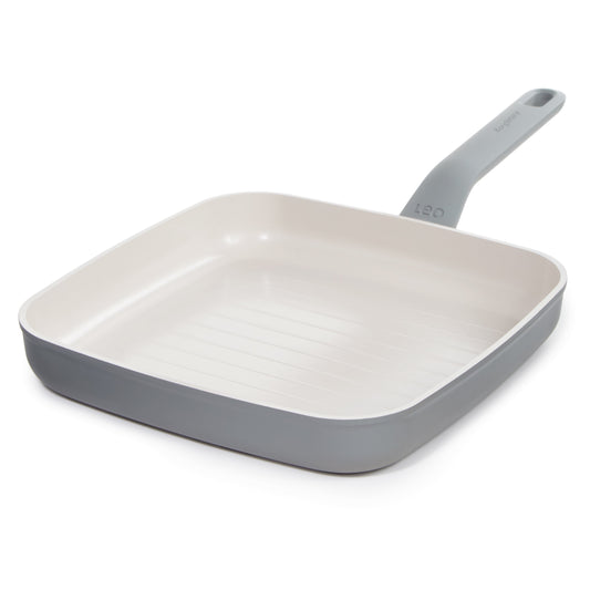 BergHOFF Balance Nonstick Ceramic Grill Pan 10", Recycled Aluminum, Moonmist