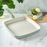 BergHOFF Balance Nonstick Ceramic Grill Pan 11", Recycled Aluminum, Sage