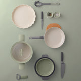 BergHOFF Balance Nonstick Ceramic 2Pc Frying Pan 9.5" and Nylon Turner 13.75", Recycled Aluminum, Sage