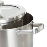 BergHOFF Leo Graphite Recycled 18/10 Stainless Steel Stockpot 8", 3.6qt. With Glass Lid