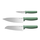 BergHOFF Leo Forest Stainless Steel 3Pc Advanced Knife Set, Recycled Material