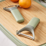 BergHOFF Balance Stainless Steel Serrated Y-Peeler 5", Recycled Material