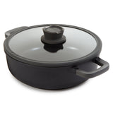BergHOFF Leo Stone+ Nonstick Ceramic 11" Sauté Pan with Lid 2-handle Recycled, 5qt