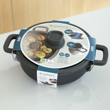 BergHOFF Leo Stone+ Nonstick Ceramic 11" Sauté Pan with Lid 2-handle Recycled, 5qt