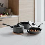 BergHOFF Leo Stone+ Nonstick Ceramic 12" Wok Pan 5.3qt., Recycled