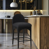 Waldorf Boucle Fabric Counter Stool – Elegant Solid Ash Wood Design for Stylish Dining Spaces