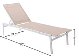 Santorini Outdoor Patio Chaise Lounge Chair – Adjustable Comfort for Relaxation and Sunbathing