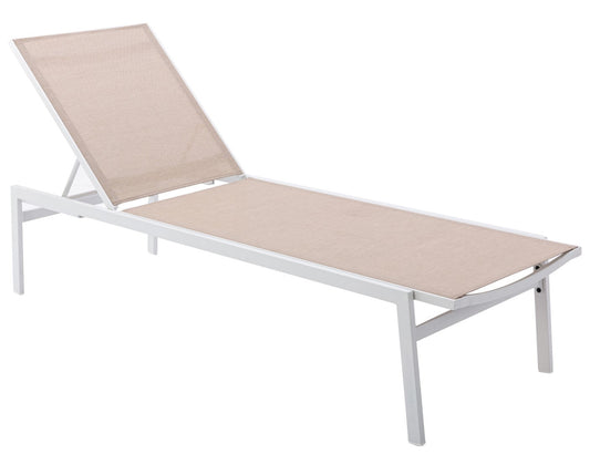 Santorini Outdoor Patio Chaise Lounge Chair – Adjustable Comfort for Relaxation and Sunbathing