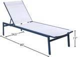 Santorini Outdoor Patio Chaise Lounge Chair – Adjustable Comfort for Relaxation and Sunbathing