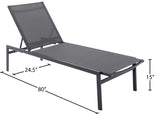 Santorini Outdoor Patio Chaise Lounge Chair – Adjustable Comfort for Relaxation and Sunbathing