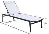 Santorini Outdoor Patio Chaise Lounge Chair – Adjustable Comfort for Relaxation and Sunbathing