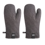 BergHOFF GEM 100% Cotton 2Pc Oven Mitt Set, Black Denim Look