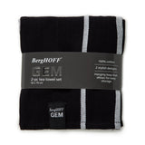 BergHOFF GEM 2pc Cotton Tea Towel Set, Black