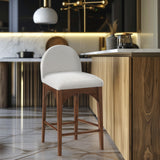 Waldorf Stool - Elegant Art Deco Design with Plush Comfort and Solid Ash Wood for Stylish Spaces