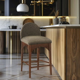 Waldorf Stool - Elegant Art Deco Design with Plush Comfort and Solid Ash Wood for Stylish Spaces