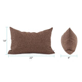 Pillow 14 x ?22 Panama Chocolate ?- Down Insert