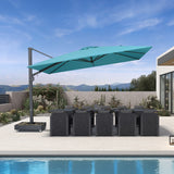 PURPLE LEAF Heavy Duty Cantilever Patio Umbrella Extra Large Outdoor Umbrella for Yard, Garden, Pool