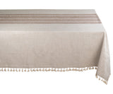 Striped Tablecloth - Tassel Tablecloth