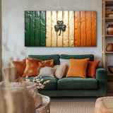 Irish Shamrock Glory Wooden Flag Wall Art II