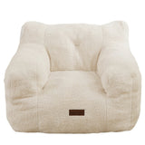 MAXYOYO Kids Sherpa Bean Bag Chair, Teddy Lazy Sofa for Girls and Boys, Beige